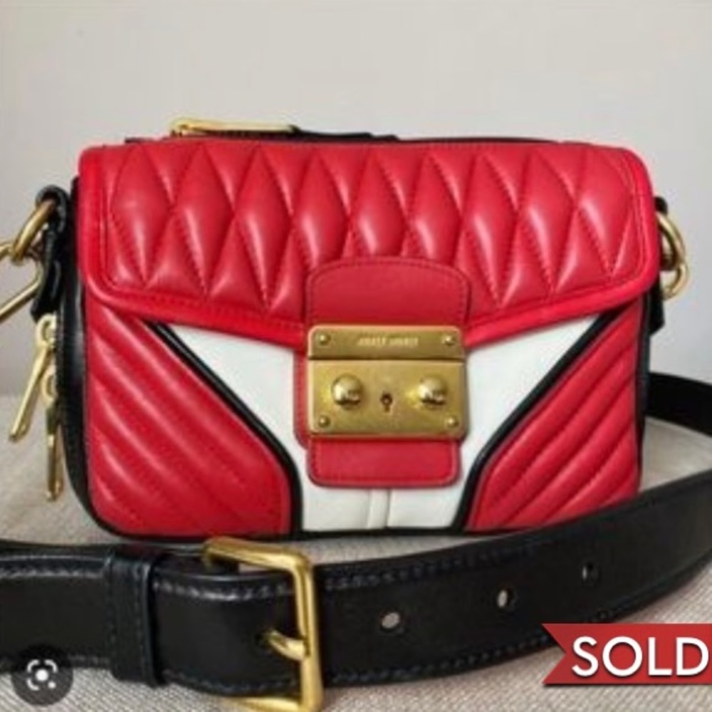 Authentic Miu Miu Confidential Napa Biker Bag 70%… - image 1